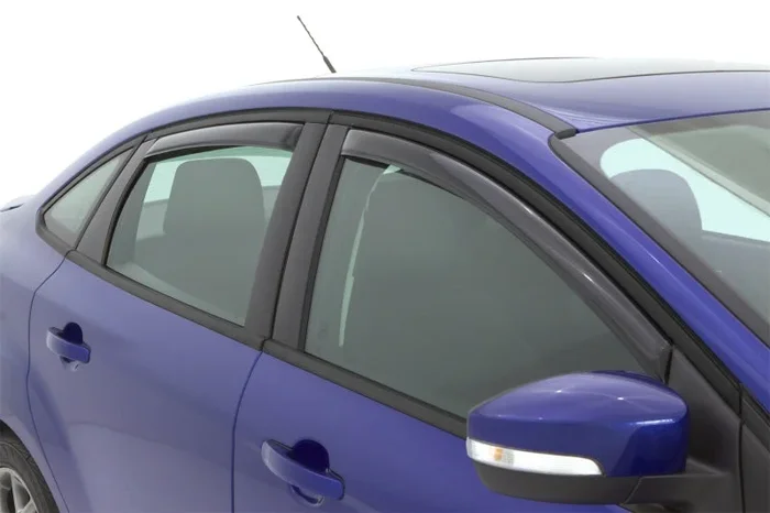 AVS 12-18 Ford Focus Ventvisor In-Channel Front & Rear Window Deflectors 4pc – Smoke