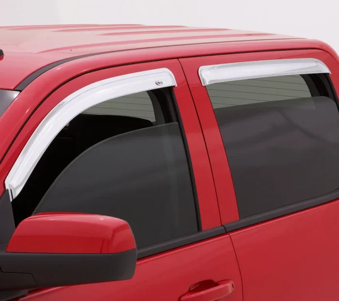 AVS 15-18 Chevy Silverado 2500 Crew Cab Ventvisor Front & Rear Window Deflectors 4pc – Chrome