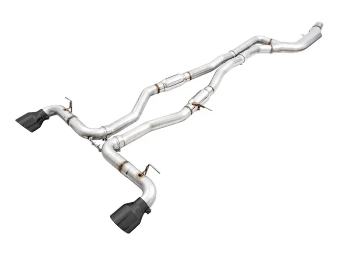 AWE 2020 Toyota Supra A90 Resonated Track Edition Exhaust – 5in Diamond Black Tips