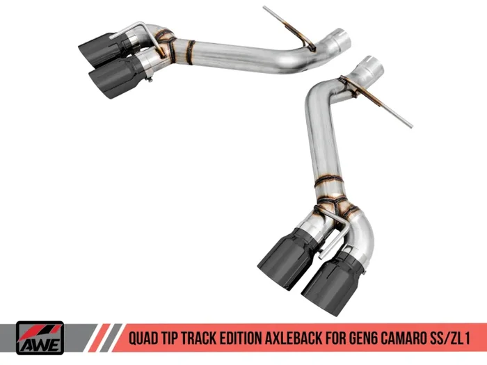 AWE Tuning 16-19 Chevrolet Camaro SS Axle-back Exhaust – Track Edition (Quad Diamond Black Tips)