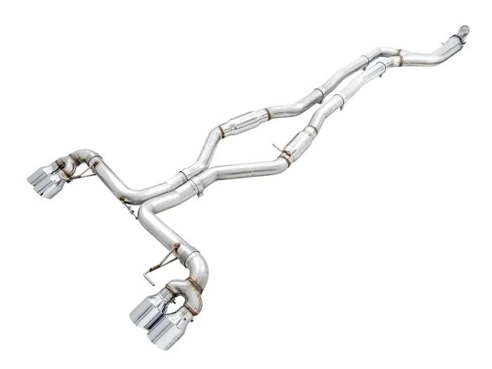 AWE Tuning 2019+ BMW M340i (G20) Track Edition Exhaust – Quad Chrome Silver Tips