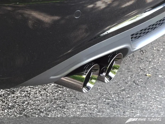 AWE Tuning Audi B8 A4 Touring Edition Exhaust – Single Side Polished Silver Tips