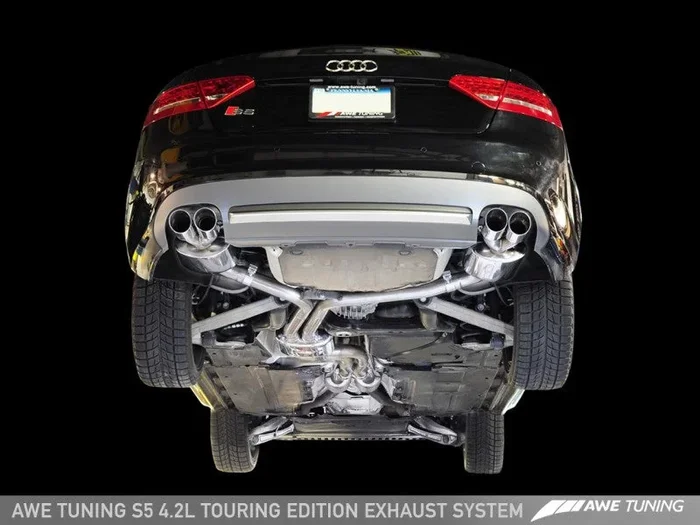 AWE Tuning Audi B8 S5 4.2L Touring Edition Exhaust System – Polished Silver Tips