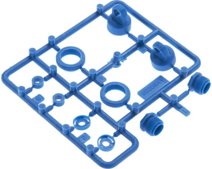 AX31301 10mm Shock Caps Parts Tree Blue