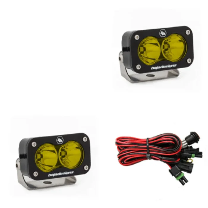 Baja Designs S2 Pro Series LED Light Pods Amber Lens Spot Pattern – Pair
