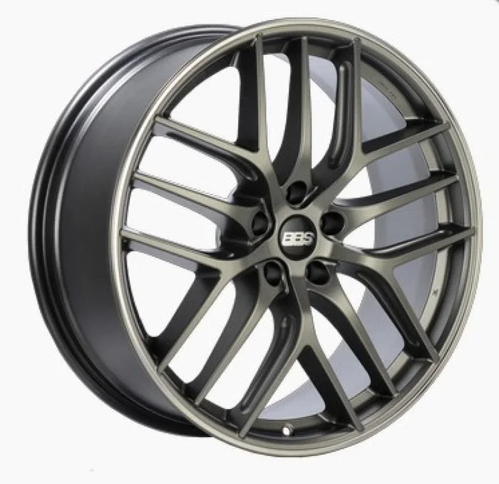 BBS CC-R 19×8 5×112 ET27 Satin Platinum Polished Rim Protector Wheel -82mm PFS/Clip Required