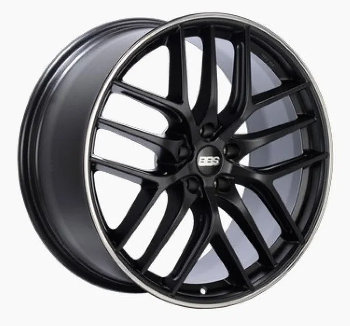 BBS CC-R 19×8.5 5×120 ET35 Satin Black Polished Rim Protector Wheel -82mm PFS/Clip Required