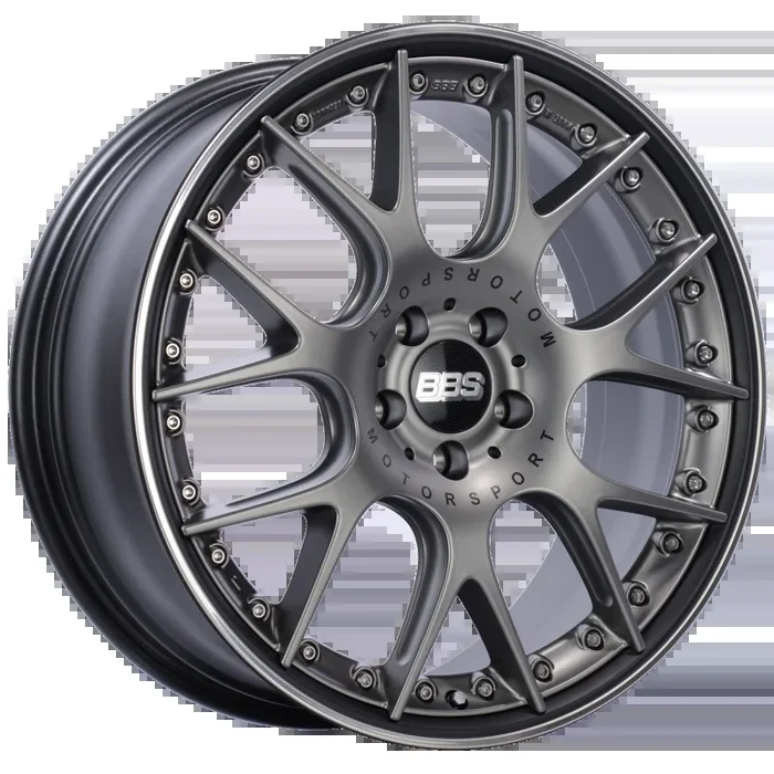 BBS CH-RII 20×8.5 5×112 ET42 Satin Platinum Center Black Lip SS Rim Prot Wheel -82mm PFS/Clip Req