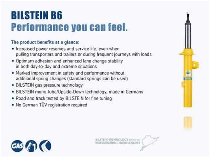 Bilstein B6 2015-2017 Subaru WRX – STI Front Right Monotube Strut Assembly