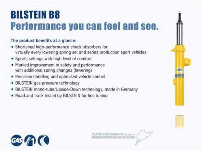 Bilstein B8 2015-2017 Subaru WRX – STI Rear Monotube Shock Absorber