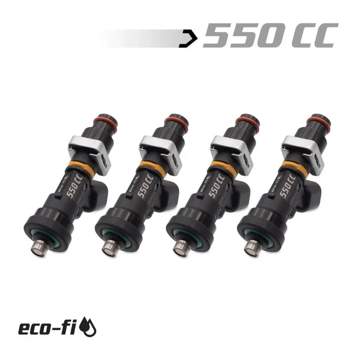 BLOX Racing Eco-Fi Street Injectors 550cc/min w/1/2in Adapter Honda B/D/H Series (Set of 4)0.6 lb