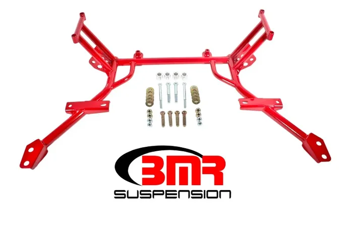 BMR 05-10 S197 Mustang K-Member w/ No Motor Mounts and STD. Rack Mounts – Red