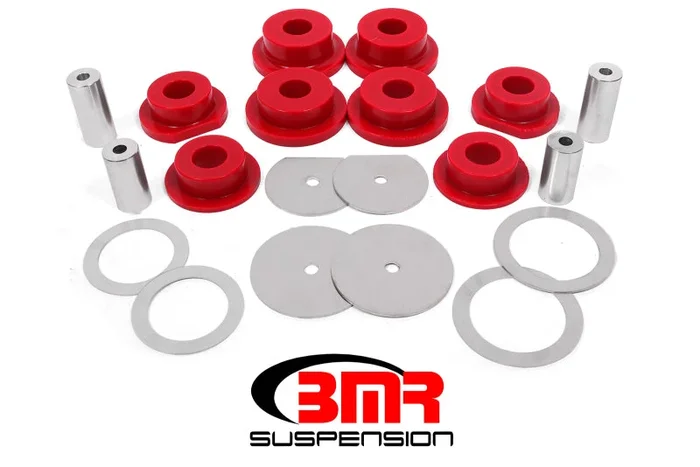 BMR 08-18 Dodge Challenger Rear Cradle Bushing Kit Polyurethane – Red9.4 lb