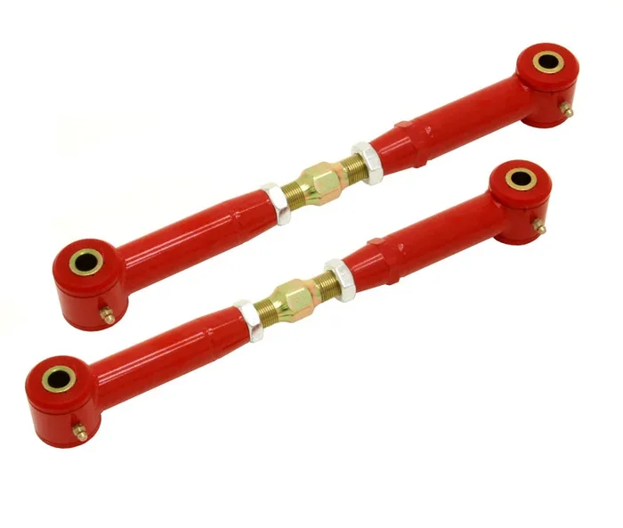BMR 10-15 5th Gen Camaro Rear Adj. Toe Rods (Polyurethane) – Red