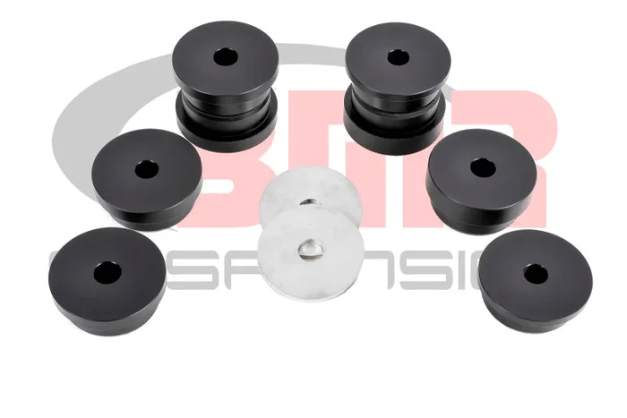 BMR 15-17 S550 Mustang Rear Cradle Bushing Kit (Delrin) – Black5.5 lb