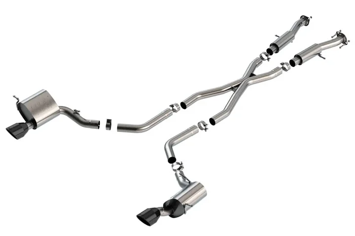Borla 15-21 Jeep Grand Cherokee SRT 6.4L V8 AWD ATAK Cat-Back Exhaust System – Black Tips T-304SS