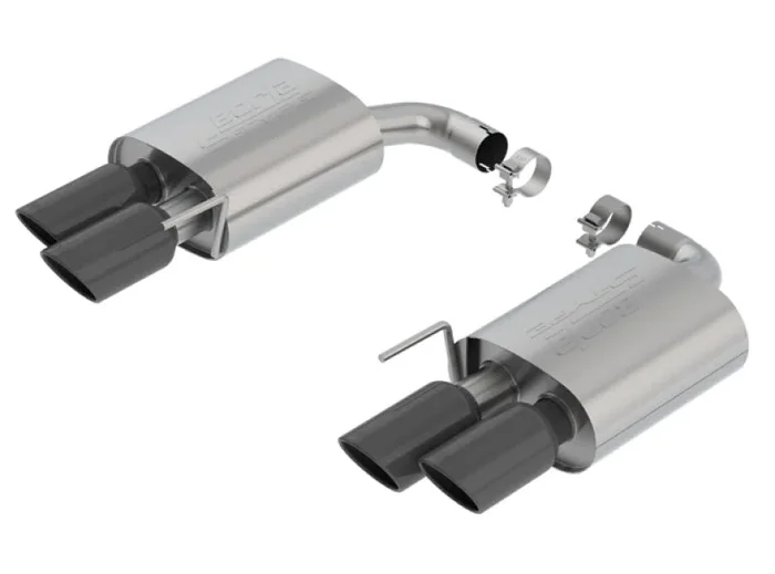 Borla 18-19 Ford Mustang GT 5.0L 2.5in S-Type Exhaust w/o Valves (Rear Section Only) – Black Chrome