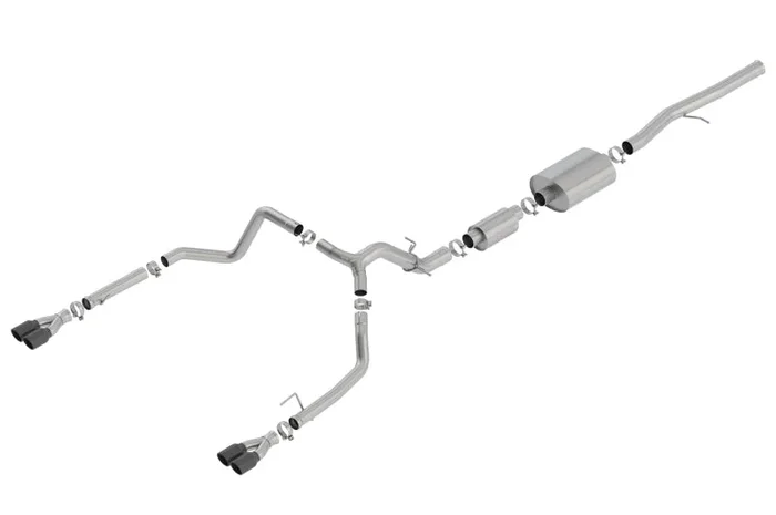 Borla 19 Chevrolet Silverado/GMC Sierra 1500 6.2L SS (S-Type) Catback Exhaust – Black Chrome Tips