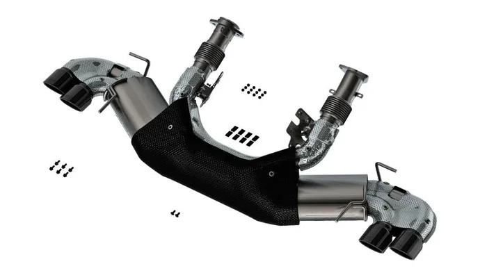 Borla 20-23 Chevy Corvette 6.2L V8 AT w/o NPP 3in ATAK Catback Exhaust – Black Chrome Tips