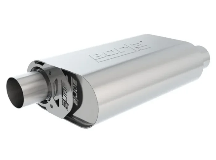 Borla CrateMuffler SBC 283 / 327 / 350 2.5 inch Offset/Center 14in x 4.35in x 9in Oval Muffler