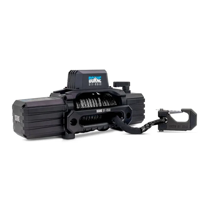 Borne Off-Road 10K Winch – Black Synthetic Rope