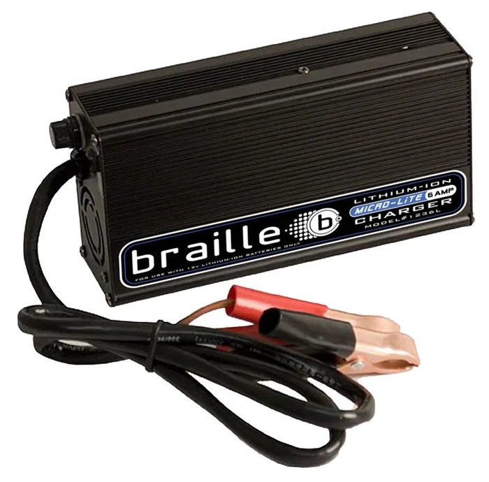 Braille Auto Battery Lithium Battery Charger 6amp Micro-Lite