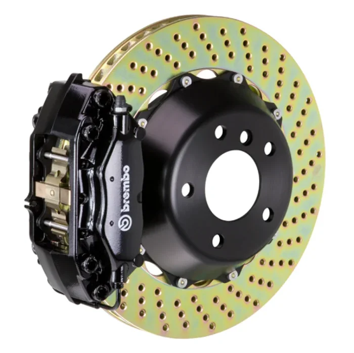 Brembo 01-02 Viper RT-10 Rear GT BBK 4 Piston Cast 2pc 345×28 2pc Rotor Drilled-Black