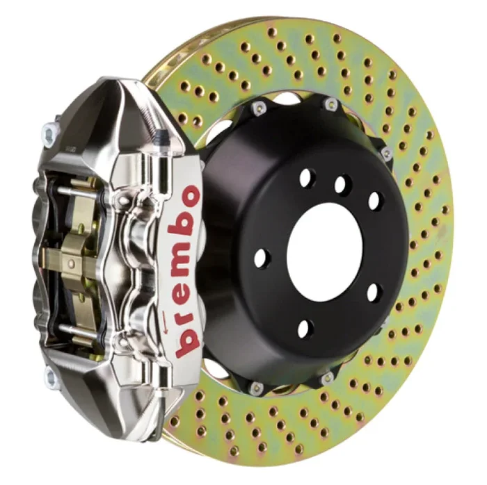 Brembo 01-02 Viper RT-10 Rear GTR BBK 4 Piston Billet 345×28 2pc Rotor Drilled- Nickel