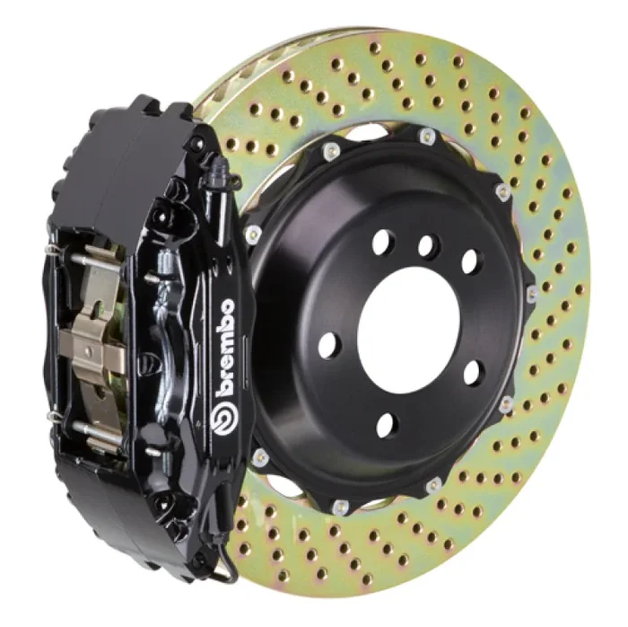Brembo 04-05 R32 (Mk4) Front GT BBK 4 Piston Cast 2pc 355×32 2pc Rotor Drilled-Black