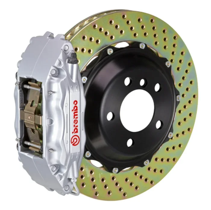 Brembo 04-06 GTO Front GT BBK 4 Piston Cast 2pc 355×32 2pc Rotor Drilled-Silver
