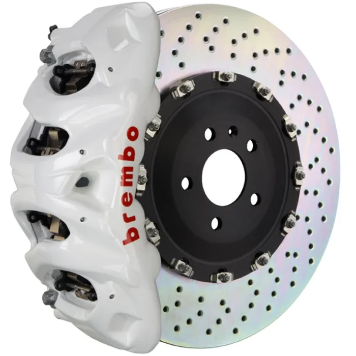 Brembo 05-13 Range Rover Sport Fr GT BBK 8Pis Cast 412×38 2pc Rotor Drilled-White