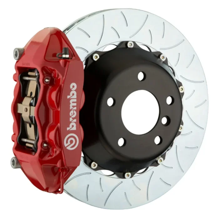 Brembo 06-11 ML320 Rear GT BBK 4 Piston Cast 380×28 2pc Rotor Slotted Type3-Red