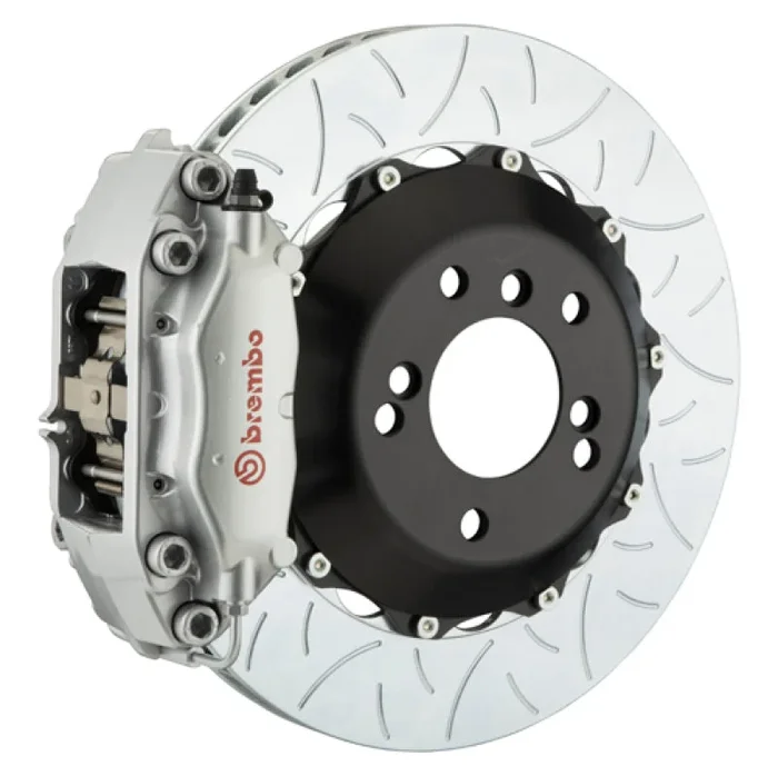 Brembo 08-09 CLK63 AMG Black Series Rear GT BBK 4 Piston Cast 345×28 2pc Rotor Slotted Type3-Silver