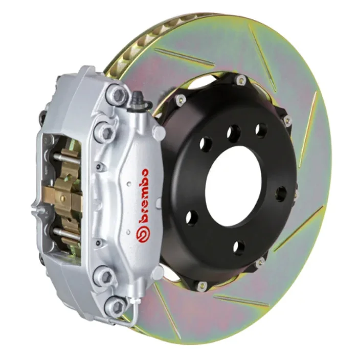 Brembo 08-14 C-Class (Excl 4MATIC/AMG) Rr GT BBK 4Pis Cast 2pc 328×28 2pc Rtr Slot Type1-Silver
