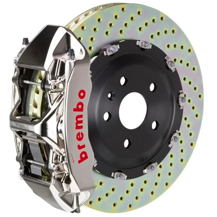 Brembo 08-14 Challenger SRT-8 Fr GTR BBK 6Pis Billet 380×34 2pc Rotor Drilled-Nickel