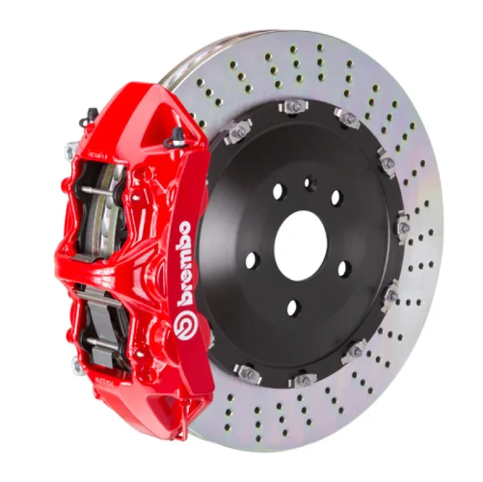 Brembo 08-15 Land Cruiser/LX570 Front GT BBK 6 Piston Cast 405×34 2pc Rotor Drilled-Red