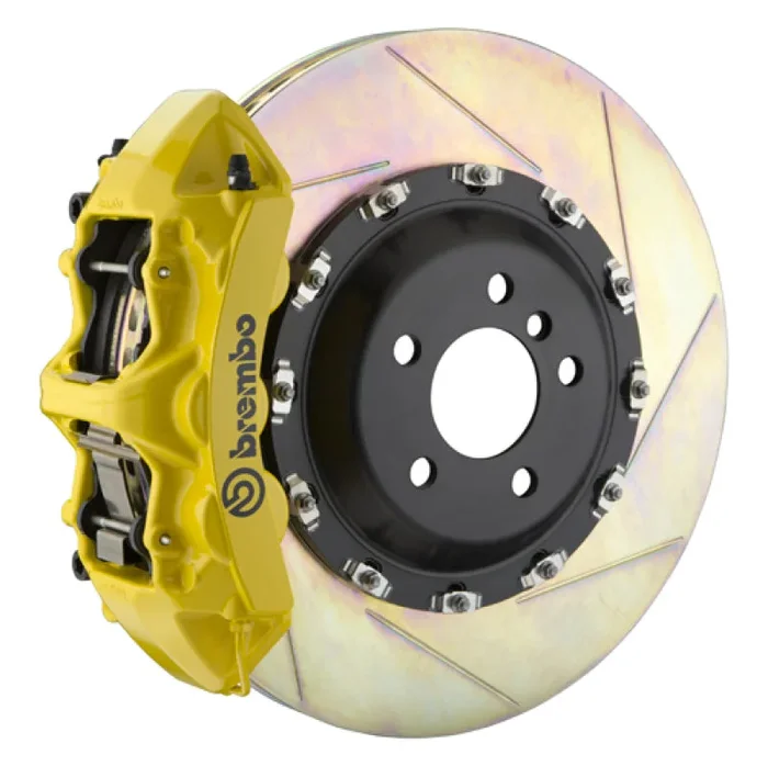 Brembo 12-14 ML550 Front GT BBK 6 Piston Cast 411×34 2pc Rotor Slotted Type1-Yellow