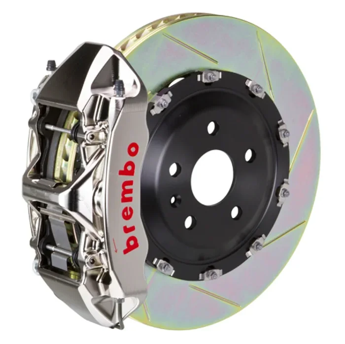 Brembo 14-18 A250/14-19 CLA250 Fr GTR BBK 6 Piston Billet 365×34 2pc Rotor Slotted Type1 – Nickel