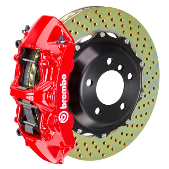 Brembo 14-19 Corvette C7/C7 Z51 Front GT BBK 6 Piston Cast 380×32 2pc Rotor Drilled-Red