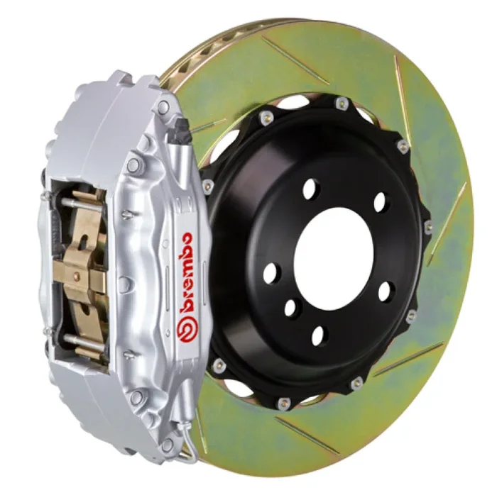 Brembo 15-21 WRX Front GT BBK 4 Piston Cast 2pc 332×32 2pc Rotor Slotted Type1-Silver