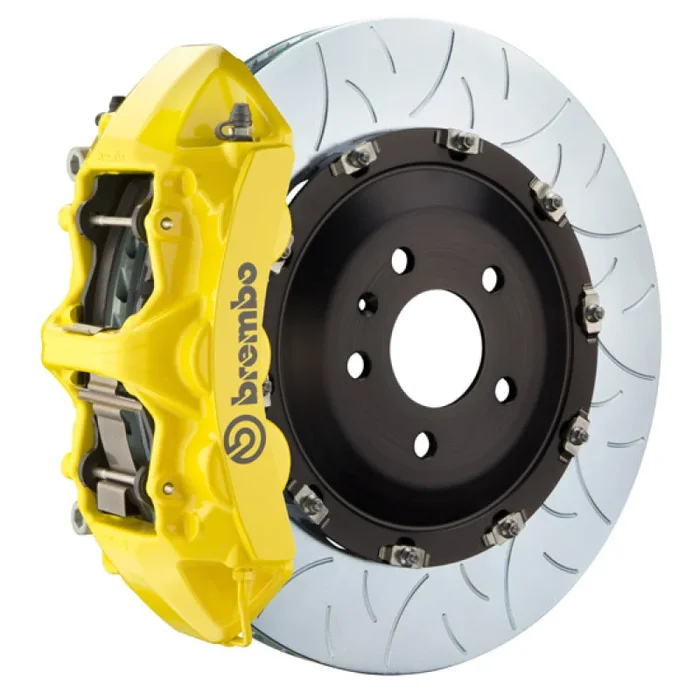Brembo 15-23 Mustang GT (S550) Front GT BBK 6 Piston Cast 405×34 2pc Rotor Slotted Type-3- Yellow