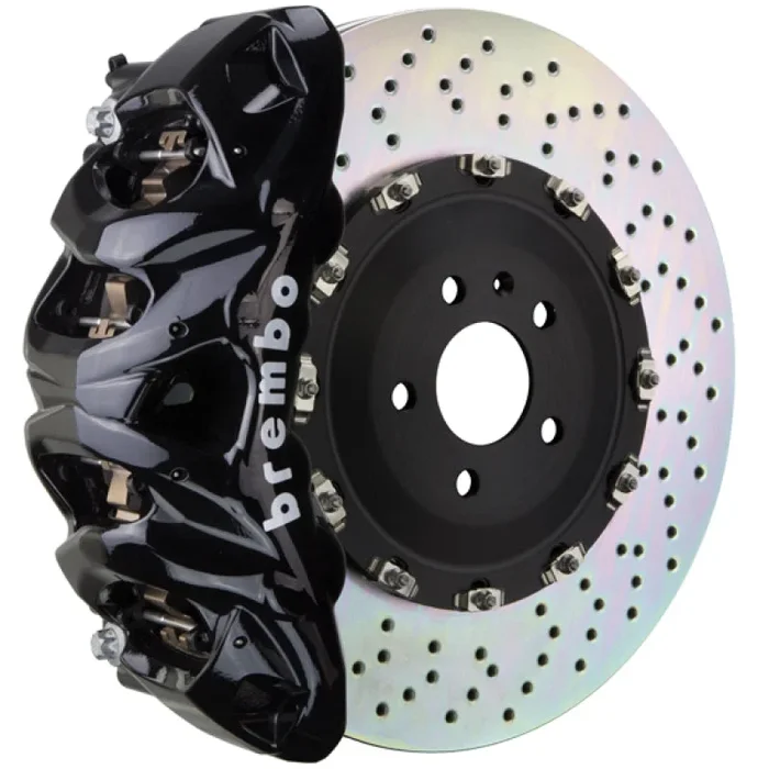 Brembo 16+ Q7 (4M)/19+ Q8 (4M) Front GT BBK 8 Piston Cast 412×38 2pc Rotor Drilled-Black
