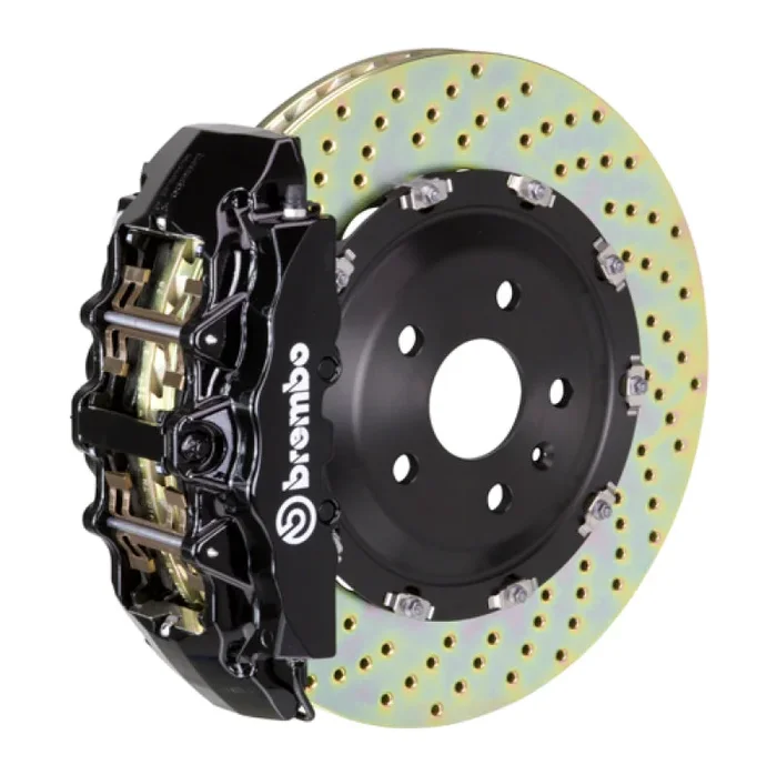 Brembo 18+ Model 3 AWD/18+ Model 3 RWD Front GT BBK 6 Piston Cast 380×34 2pc Rotor Drilled-Black