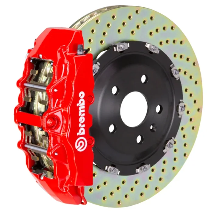Brembo 18+ S4 /18+ S5 Front GT BBK 6 Piston Cast 380×34 2pc Rotor Drilled-Red