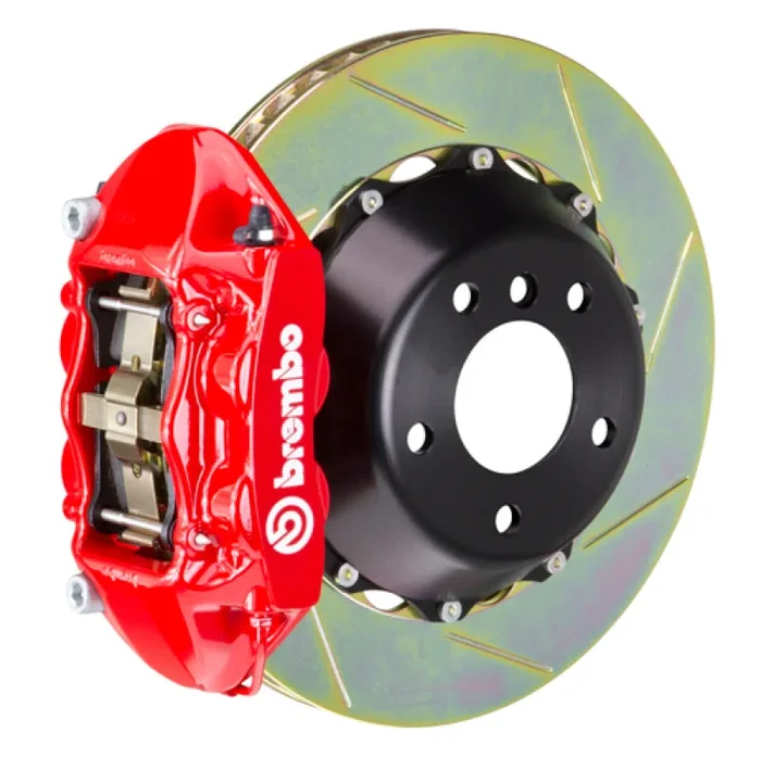 Brembo 19+ 330i Rear GT BBK 4 Piston Cast 380×28 2pc Rotor Slotted Type1-Red