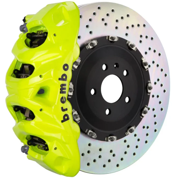 Brembo 19+ Cullinan Front GT BBK 8 Piston Cast 412×38 2pc Rotor Drilled- Fluo. Yellow