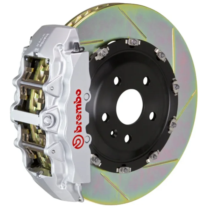 Brembo 19+ Model X (Excl Plaid) Fr GT BBK 6Pis Cast 380×34 2pc Rotor Slotted Type1-Silver