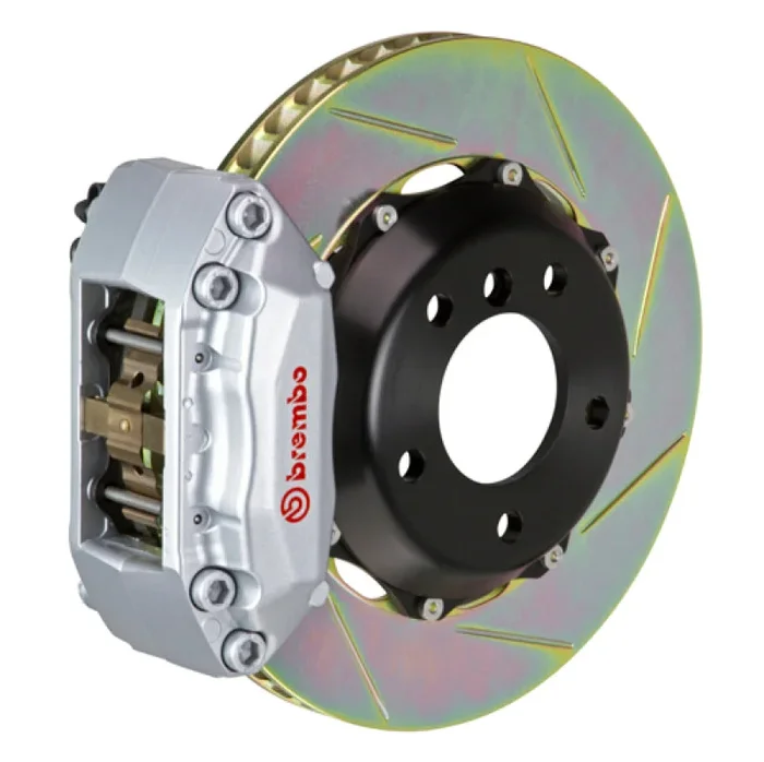Brembo 96-01 A4/98-04 A6 2.8 Front GT BBK 4 Piston Cast 2pc 328×28 2pc Rotor Slotted Type1-Silver