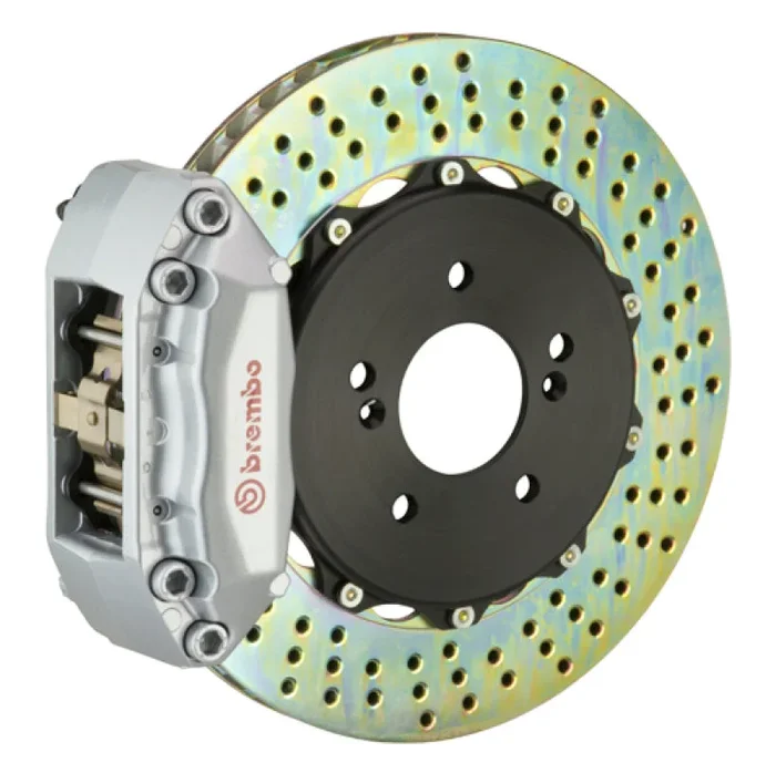Brembo 97-99 CL Front GT BBK 4 Piston Cast 2pc 328×28 2pc Rotor Drilled-Silver