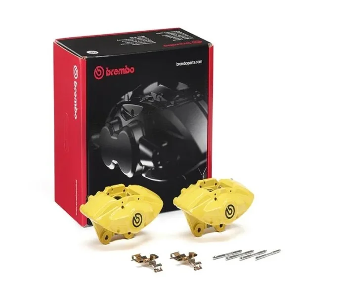 Brembo OE BMW 16-21 M2/17-18 M3/17-20 M4 Hydraulic Rear X-Style Brake Calipers – Yellow